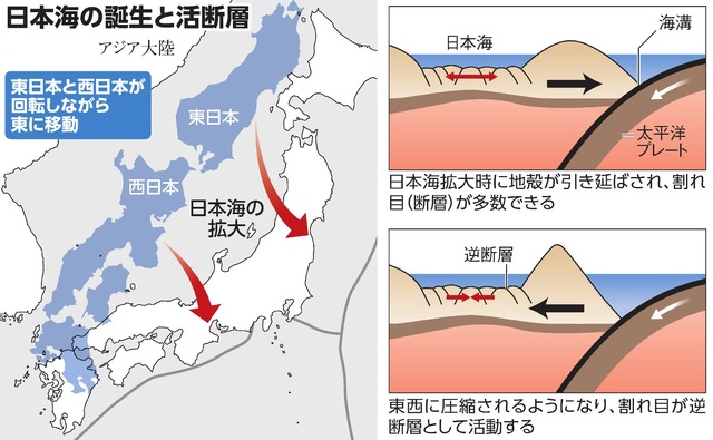 日本海の誕生と活断層