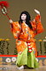 東京・国立劇場で開かれた日本舞踊「若樹会」の発表会で、７００年前の姿を保ち続けた美少年の伝説を題材に作られた長唄「菊慈童（きくじどう）」を披露される紀宮さま