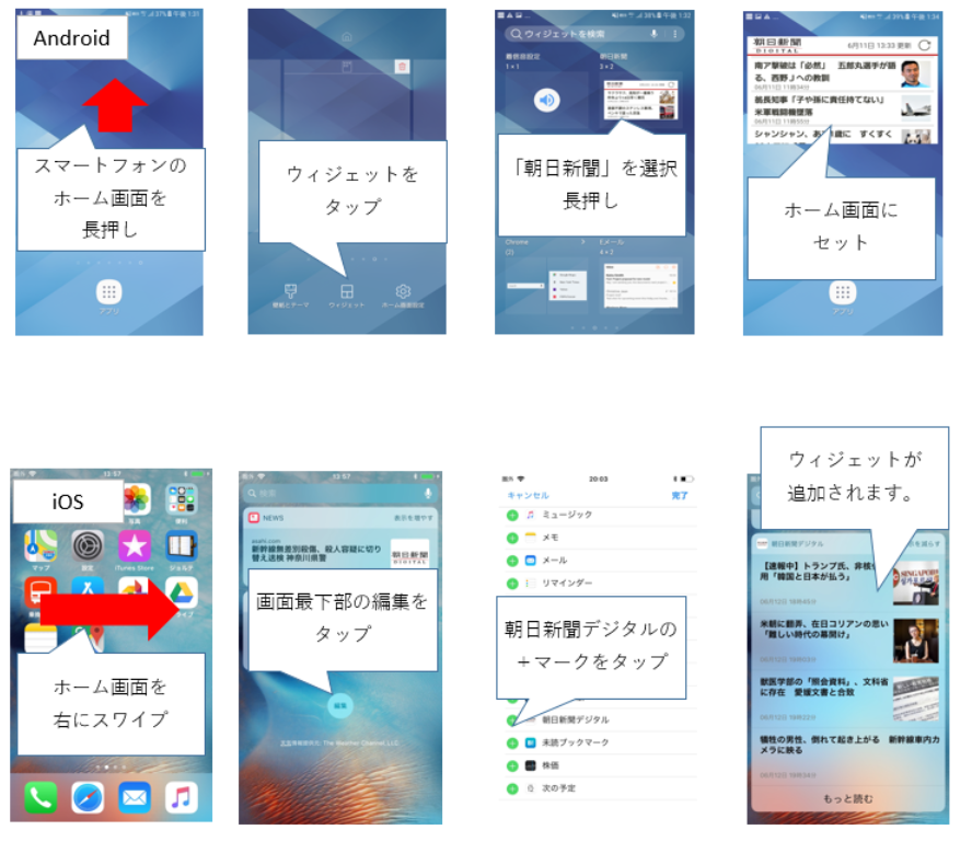 アプリにウィジェット機能が追加されました 総合ガイド 朝日新聞デジタル